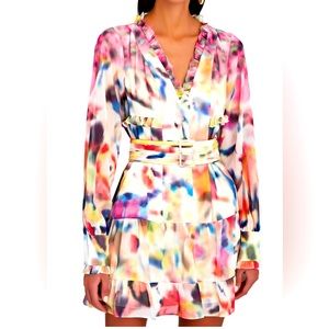 Alexis Manuela Ruffled printed mini Dress size Xs 🛑❌🙅🏿‍♀️ SOLD